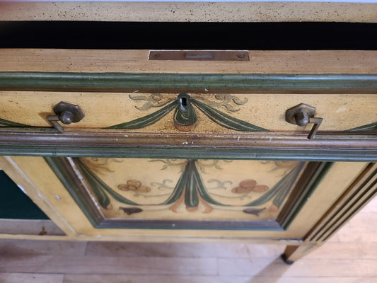 Trompe l'oeil Painted Marble Top Neoclassical Chest