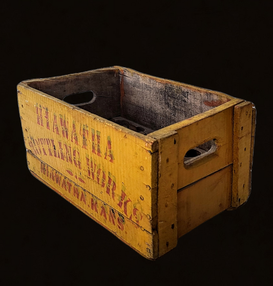 Early Wooden Hiawatha Bottling Crate