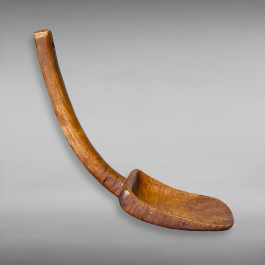 19th Century Carved Scoop In Figured Maple