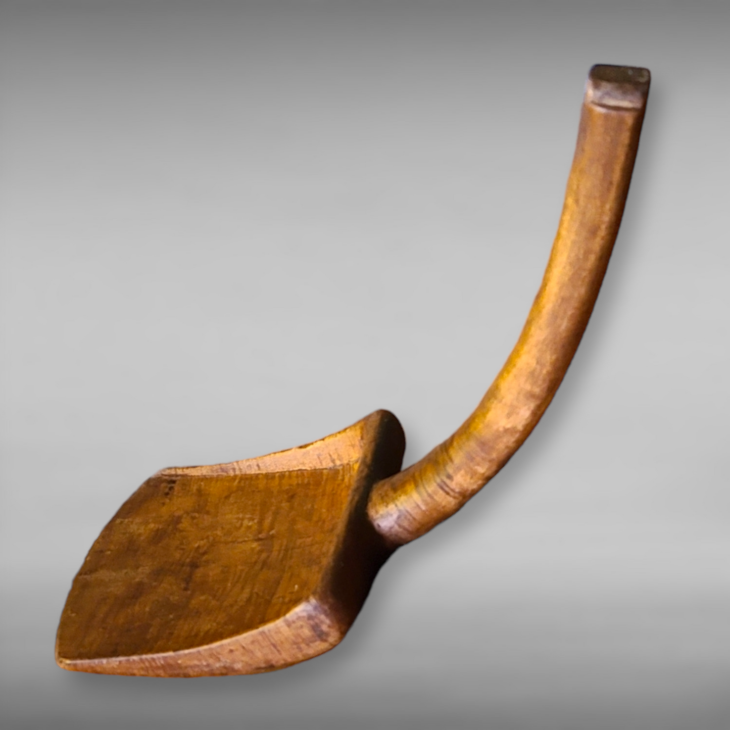 19th Century Carved Scoop In Figured Maple