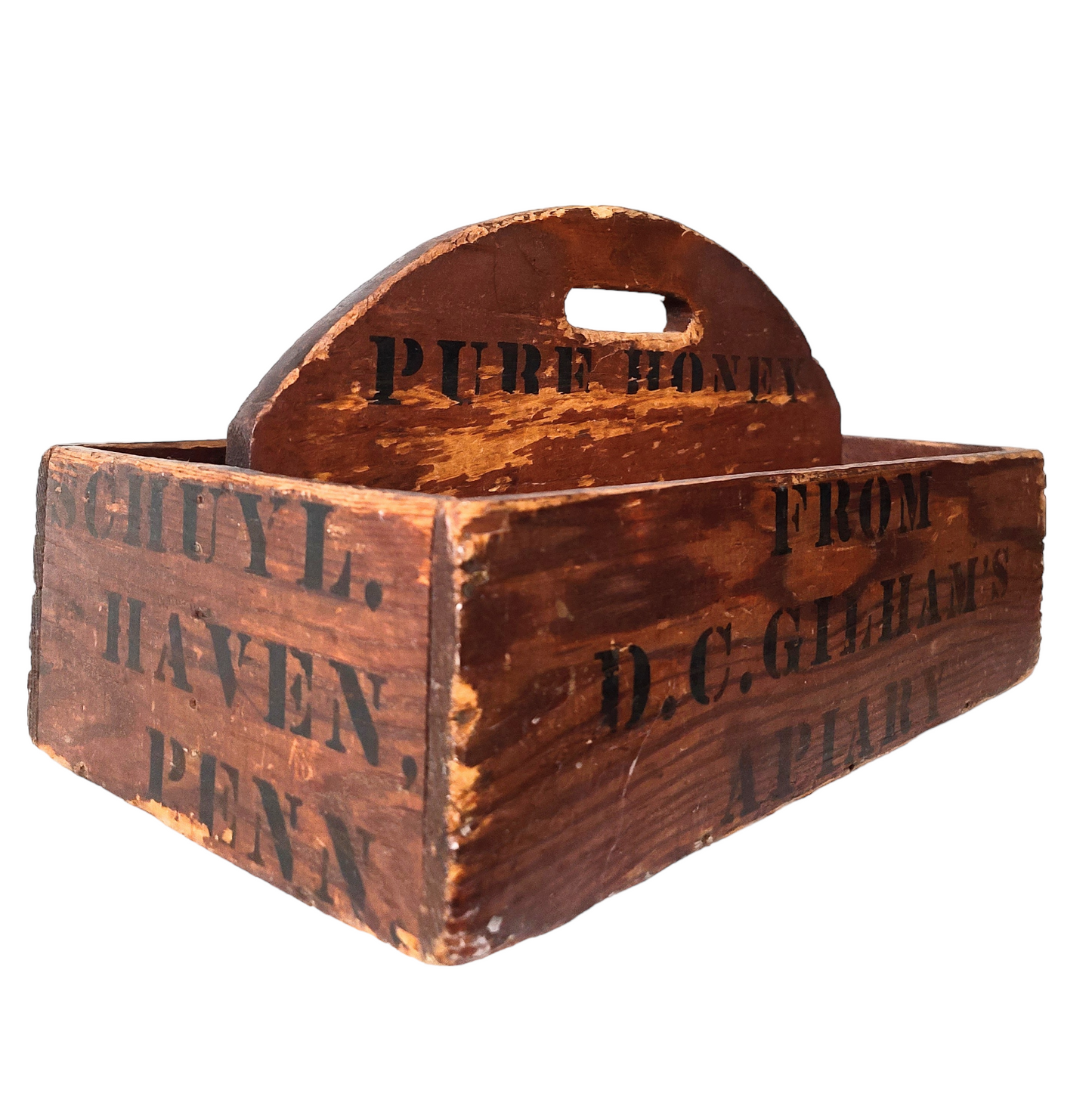 Paint Decorated Wooden Honey Carrier
