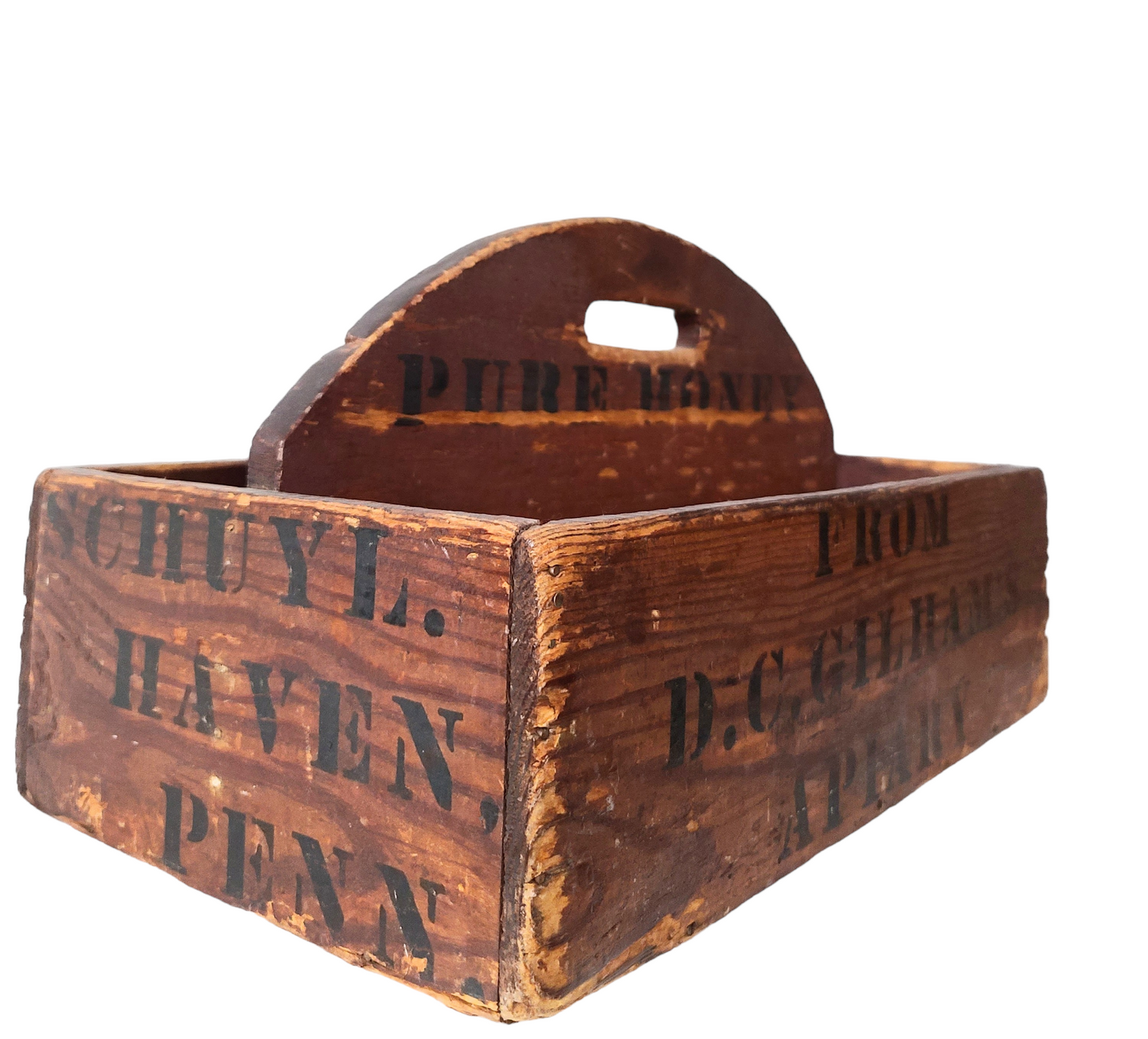Paint Decorated Wooden Honey Carrier