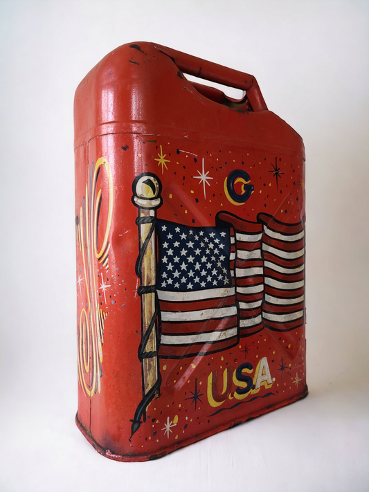 Patriotic Painted WWII Jerry Can