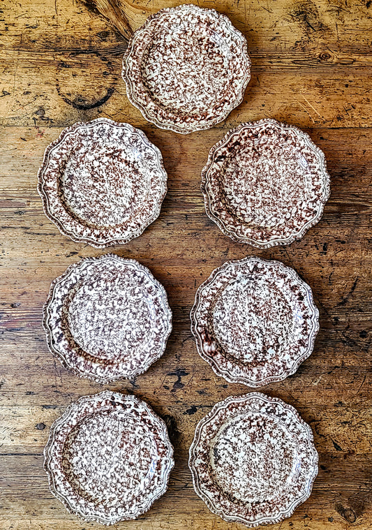 Seven 18th Century Whieldon Tortoiseshell Plates