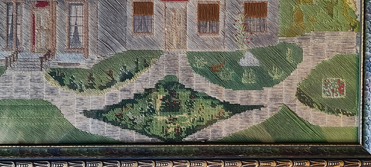 God Bless Our Home Embroidered "Motto" Picture