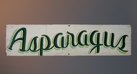 Hand Painted Wooden Double Sided Farm Stand Sign Raspberries Asparagus