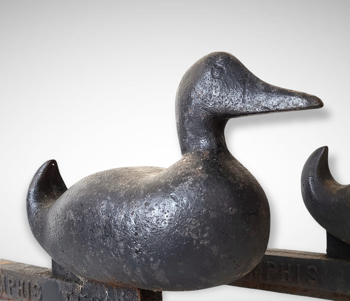 Cast Iron Duck Andirons