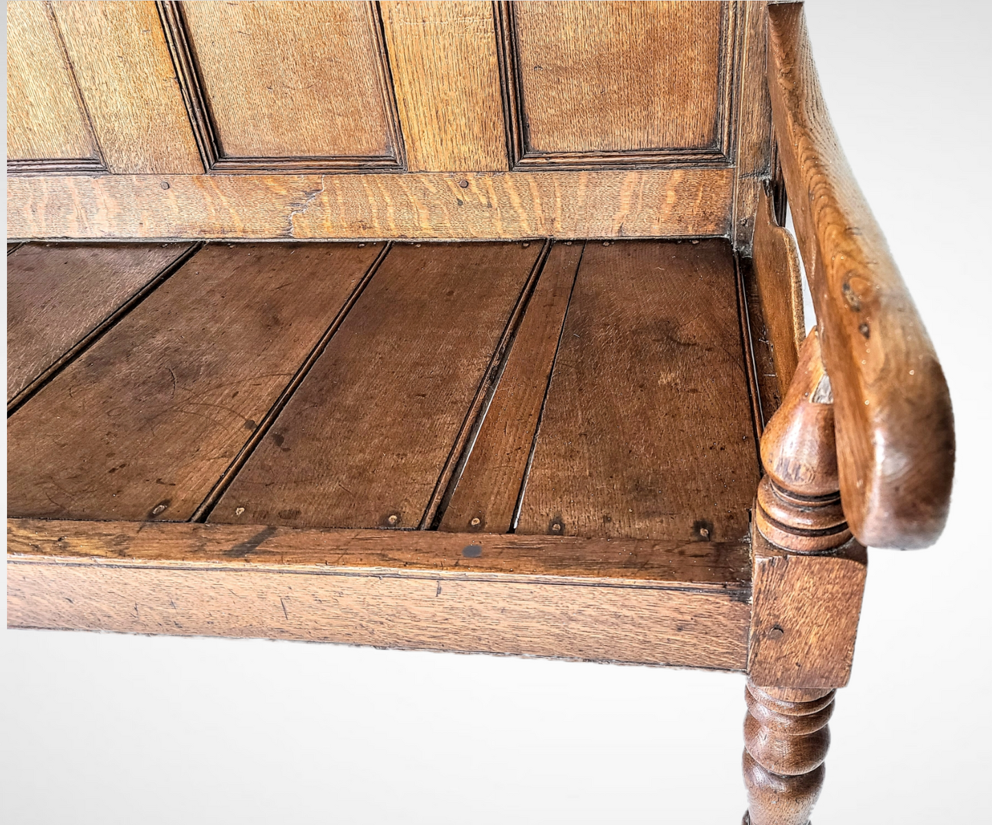 19th Century English Oak Hall Bench