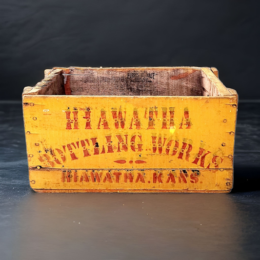 Early Wooden Hiawatha Bottling Crate