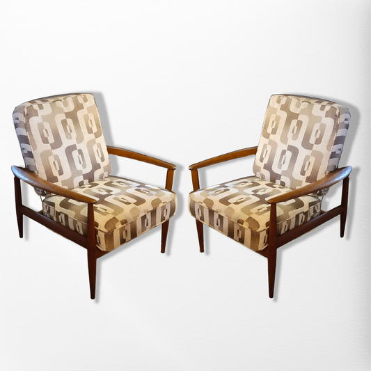Grete Jalk For John Stuart Model 118 Teak Lounge Chairs -A Pair