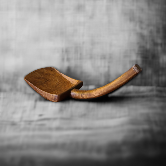 19th Century Carved Scoop In Figured Maple