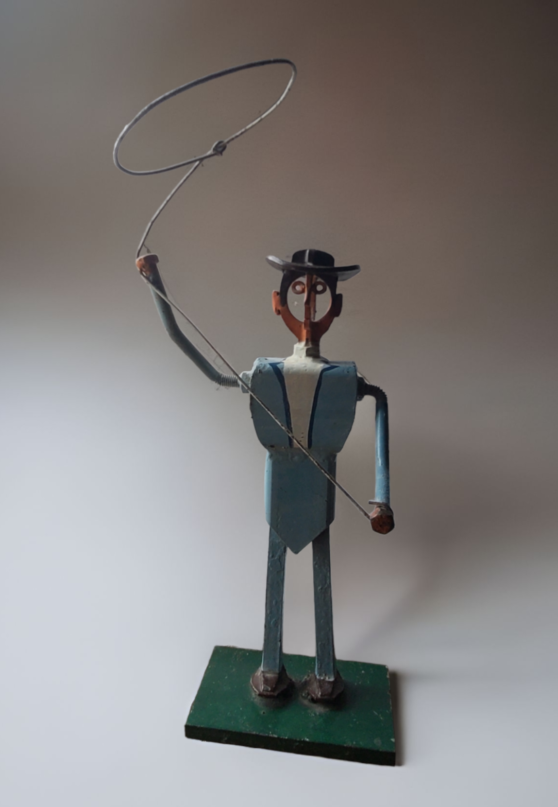 Scrap Iron Folk Art Cowboy Sculpture
