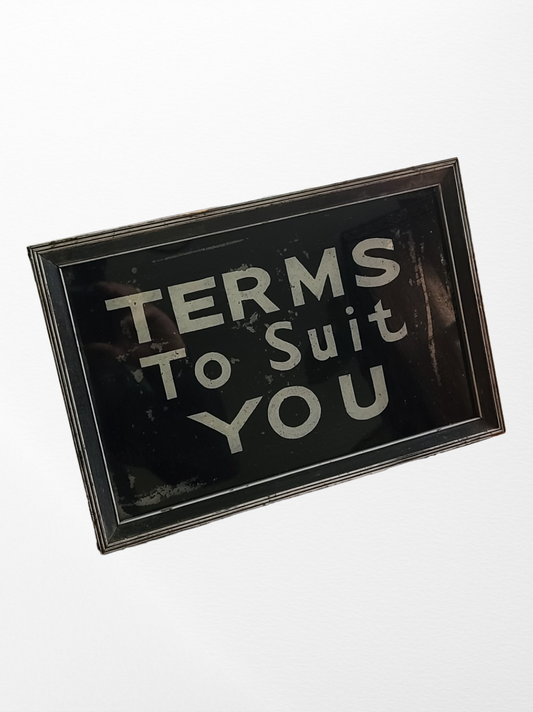 Lighted Trade Stimulator Sign "Terms To Suit You"