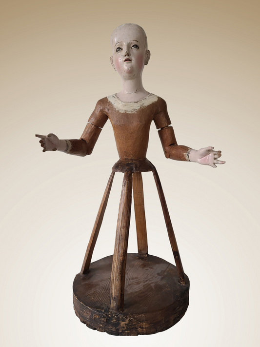 18th Century French Santos Cage Doll Figure