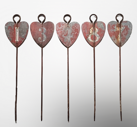 5 Iron Heart Shaped Golf Course Hole Markers