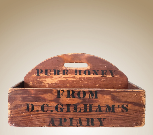 Paint Decorated Wooden Honey Carrier