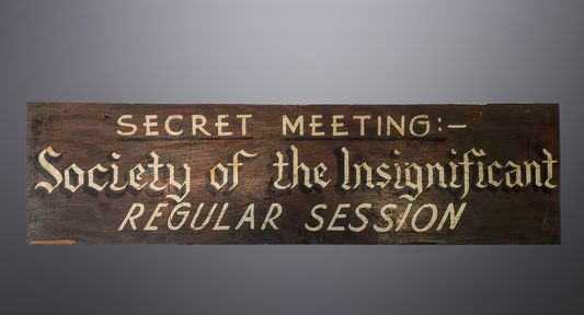 Society Of The Insignificant Sign
