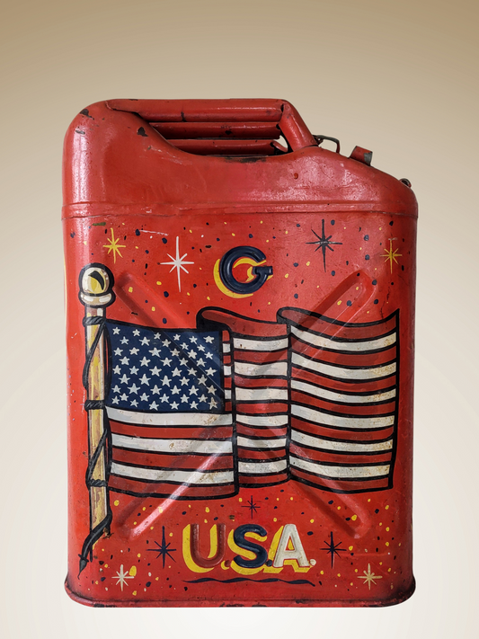 Patriotic Painted WWII Jerry Can