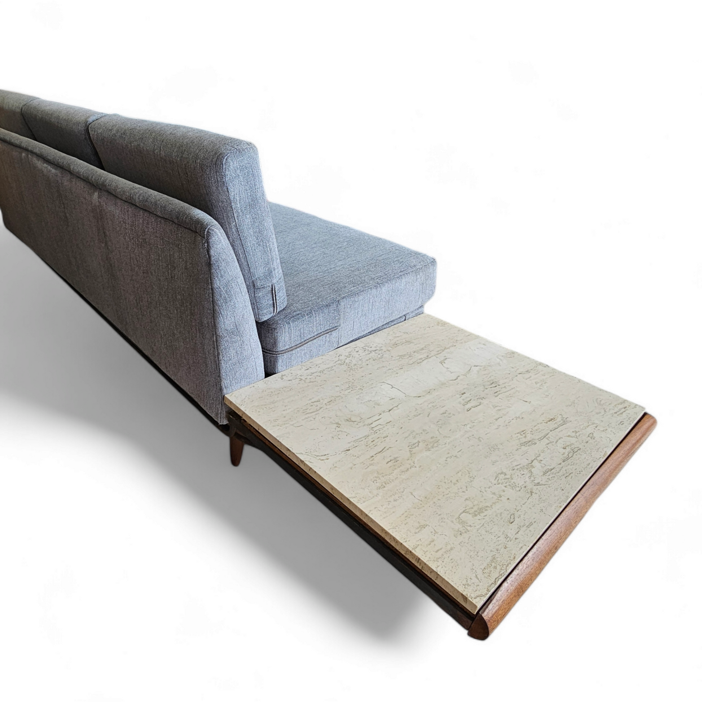 Adrian Pearsall Sofa With Travertine Side Tables for Craft Associates