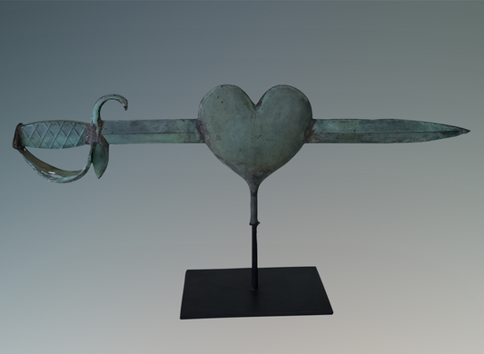 Heart And Sword Weathervane